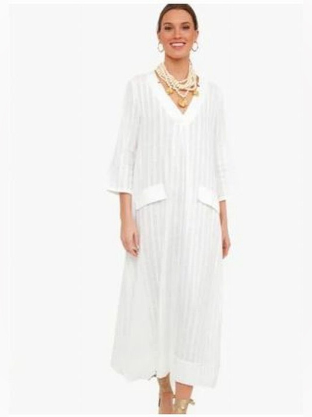 NWOT POMANDER PLACE Tuckernuck Carolina Caftan Medium White 7081